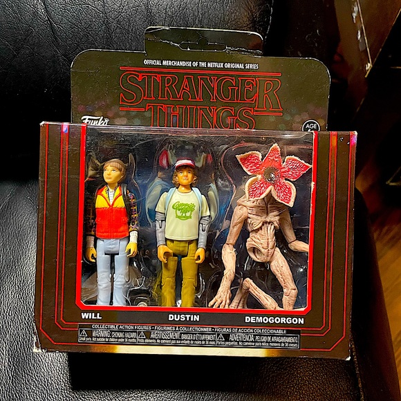 Stranger Things S1 Funko action figures. Demogorgon, Will, Dustin - Picture 1 of 2